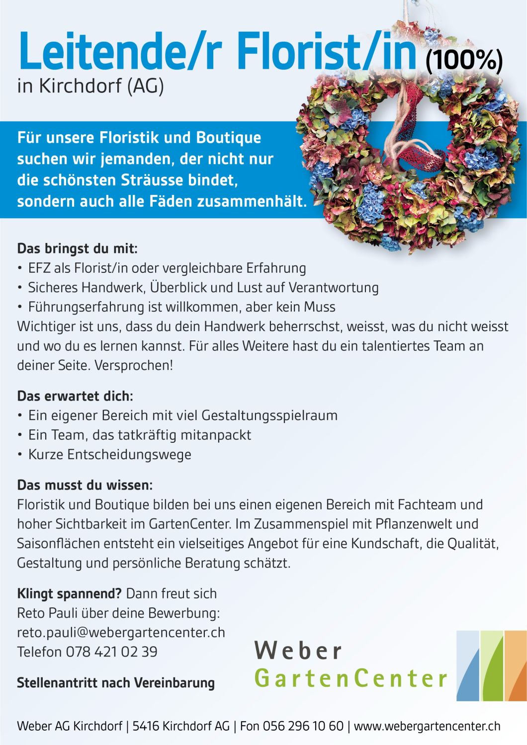 Stellenanzeige 